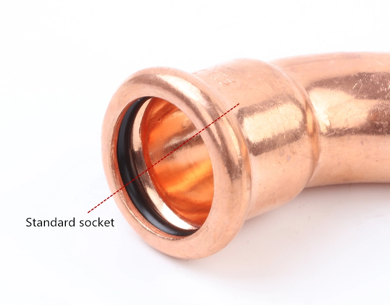 Copper M-Profile Press Series 90 Degree Elbow Water Pipe Fitting