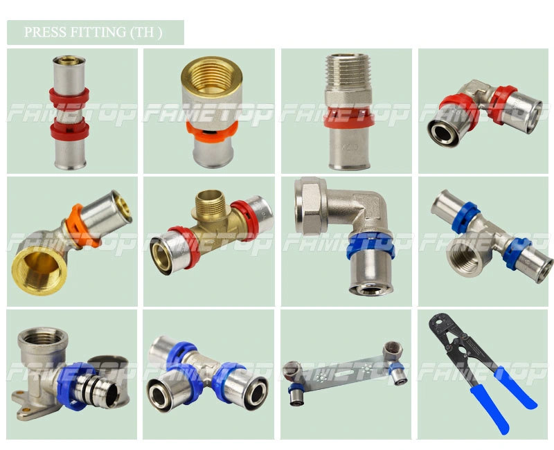 F5 Brass Concealed Press Ball Valve for Pex-Al-Pex Multilayer/Composite Pipes (PAP) Wtih European Brass