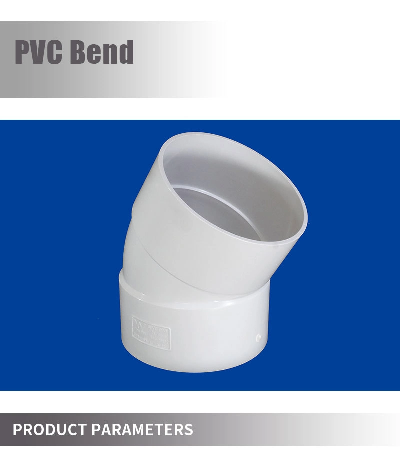 Supply Building Material Rigid PVC Drainage Pipes 6inch 160mm 8 Inch 200mm PVC Pipe Fittings