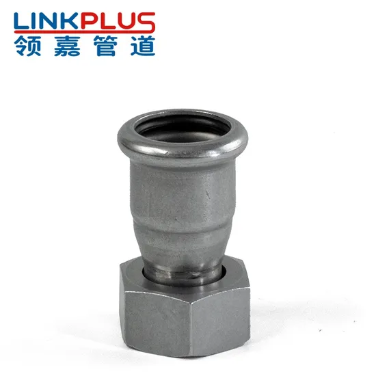 Carbon Steel Adapter with Union Nut, AISI 304 316L Stainless Steel, M Profile, Fire Sprinkler, Gas, Water, Plumbing Materials, Press Fitting 