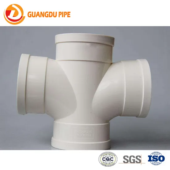 Top China Supplier White All Size PVC Plastic Pipe Elbow Coupling Tee Y Tee Plastic Drainage Sewage Tube PVC Pipe Fitting 
