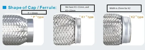 Auto Exhaust System Flexible Exhaust Pipe Braided Stainless Steel Pipe 