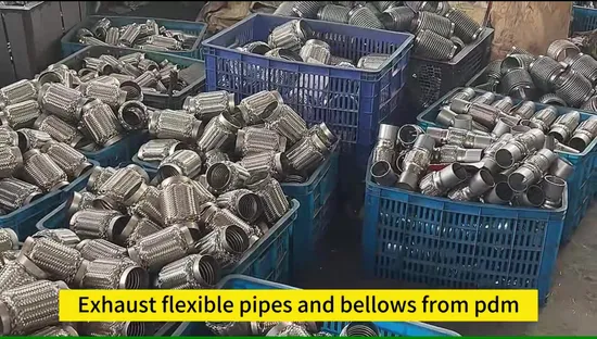 Ss201 409 304 Stainless Steel Exhaust Bellow Flex Joint Pipe Exhaust Flexible Bellow and Pipes Inner Liner Lined Pipes Inner Braid Interlock Flex Bellow 