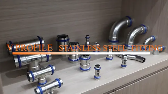 Dvgw W534 Stainless Steel SS316L SS304L SS304 V Profile Press Pipe Bridge 